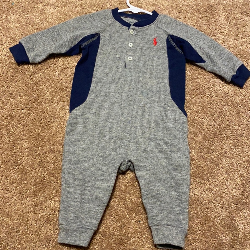 Ralph Lauren gray romper size 6 months